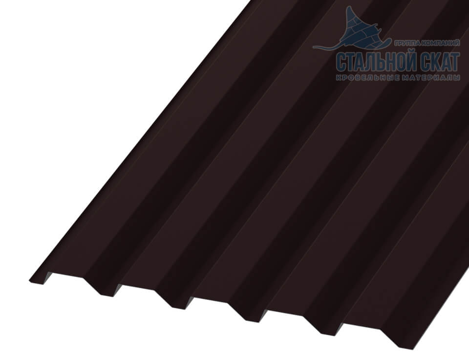 Фото: Профнастил С44 х 1000 - B (VALORI-20-DarkBrown-0.5) в Дубне