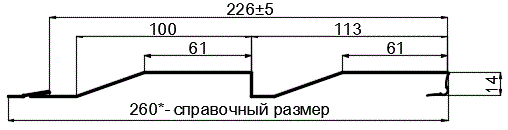 Фото: Сайдинг МП СК-14х226 (ПЭ-01-RR32-0.45) в Дубне