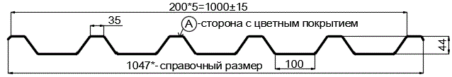 Фото: Профнастил С44 х 1000 - A (ПЭ-01-1014-0.45) в Дубне