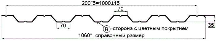 Фото: Профнастил НС35 х 1000 - B (VikingMP-01-3011-0.45) в Дубне