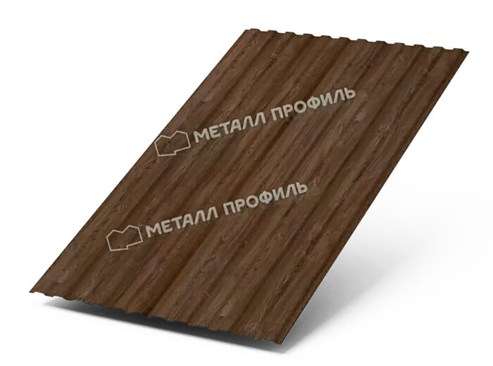 Фото: Профнастил МП10 х 1100 - B (ECOSTEEL_MA_Д-01-МореныйДуб-0.5) в Дубне