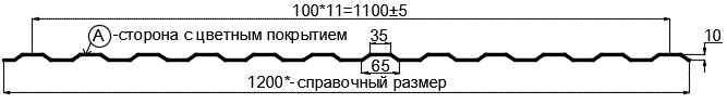 Фото: Профнастил МП10 х 1100 - A (ПЭ-01-3005-0.65) в Дубне