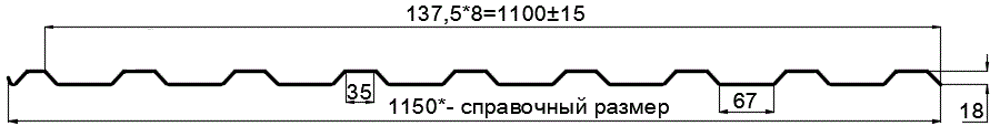 Фото: Профнастил оцинкованный МП20 х 1100 - R (ОЦ-01-БЦ-0.4) в Дубне