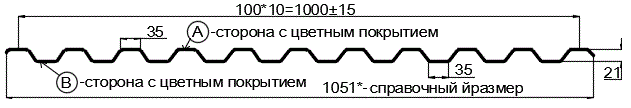 Фото: Профнастил С21 х 1000 - A (ECOSTEEL_MA_Д-12-Античный Дуб-0.45) в Дубне