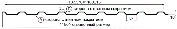 Фото: Профнастил МП20 х 1100 - A Двусторонний (ПЭ_МА_Д-01-7024/7024-0.4±0.08мм) в Дубне