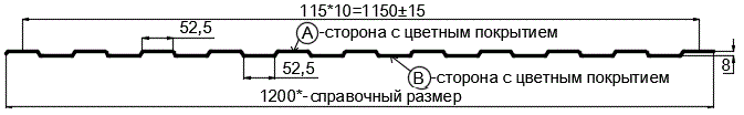 Фото: Профнастил С8 х 1150 - A (ECOSTEEL_T_Д-01-ЗолотойДуб-0.5) в Дубне