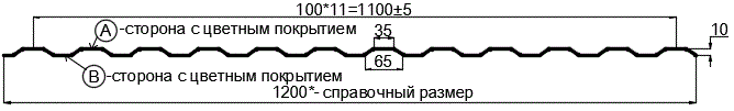 Фото: Профнастил МП10 х 1100 - A (ECOSTEEL_MA_Д-12-Античный Дуб-0.45) в Дубне