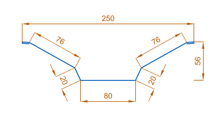 Планка ендовы верхняя 76х76х2000 NormanMP (ПЭ-01-7016-0.5) в Дубне
