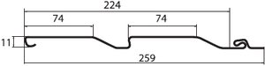 Сайдинг Корабельная доска XL Grand Line Standart слоновая кость (3,6м) в Дубне