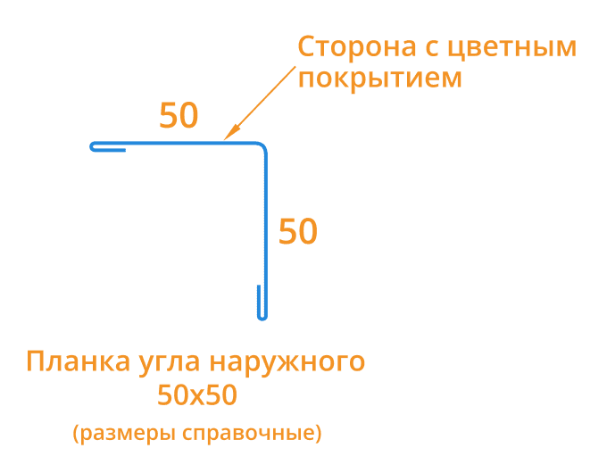 Планка угла наружного 50х50х2000 (ECOSTEEL-01-Сосна-0.5) в Дубне