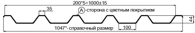 Фото: Профнастил С44 х 1000 - A (ПЭ-01-9005-0.45) в Дубне