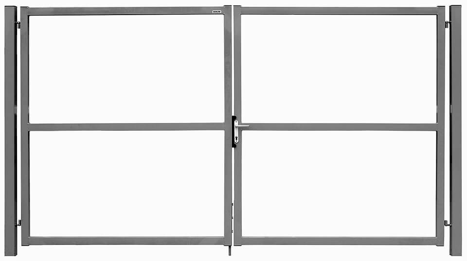 Ворота Colority цинк с замком 2,0х4,0 RAL 7024